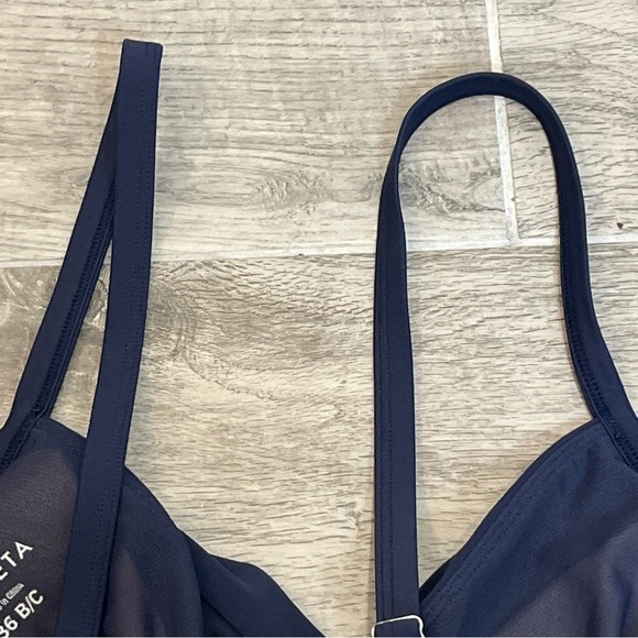 Athleta Size 36B/C 36 B C Dress Blue Twister Bikini Swimsuit Top #964874 - Picture 6 of 10